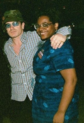 Andrea Rene with Bono of U2